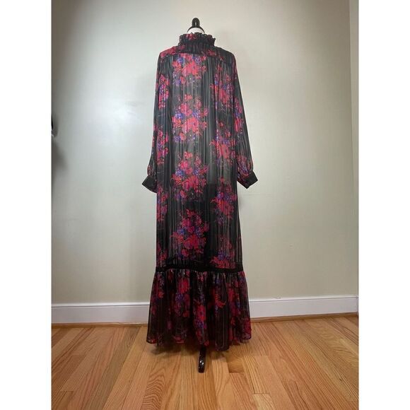 Dream Catcher Black Garden Maxi Dress 4 - Picture 3 of 4